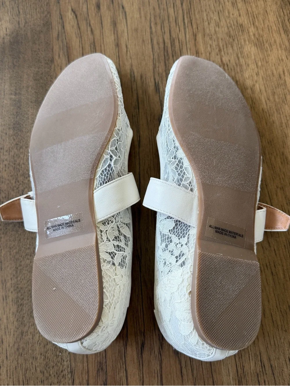 Dolce Vita White Lace Mary Jane Flats with Buckle Strap